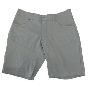 Kuhl Silencr Mens Size 36 Cargo Shorts Brown Khaki Gray Ripstop Stretch Hiking